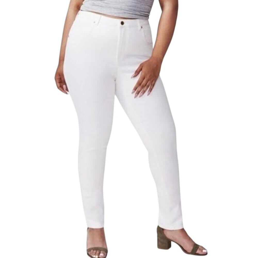 UNIVERSAL STANDARD Seine High Rise 32” Inseam White Jeans - Sz 38 (7X) - NWT